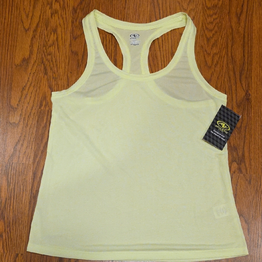 Athletic Works Light Yellow Tank Top